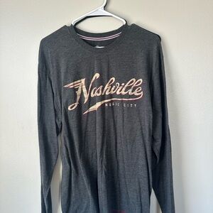 Nashville Music City Gray Long Sleeve Shirt
